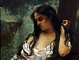 Gustave Courbet Gypsy in Reflection painting